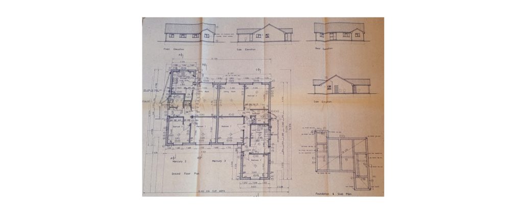 Bungalow hand drawn by Stephen in 1980's