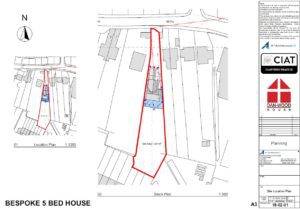 Scheme design site plan for Bespoke Dan-Wood timber frame new build house