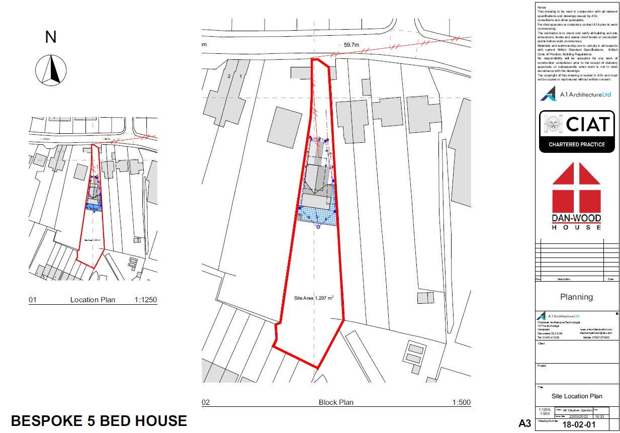 Scheme design site plan for Bespoke Dan-Wood timber frame new build house