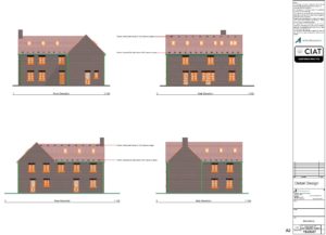 Detail design elevations for loft conversion to house in Hempsted Gloucester