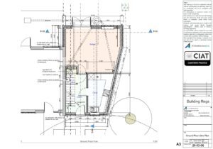 Detail design floor plan for new build house