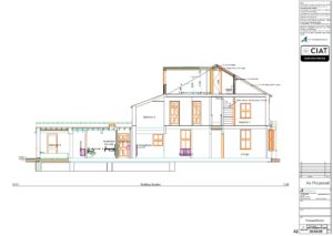Detail design section for loft conversion to house in Gloucester