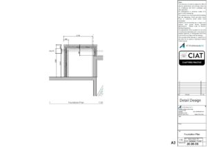 Detail design foundation plan for 2 storey extension to house in Gloucester