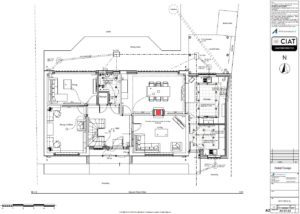 Detail design floor plan for extended bungalow into 2 storey house