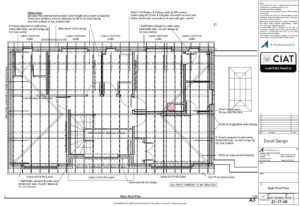 Detail design roof plan for extended bungalow into 2 storey house