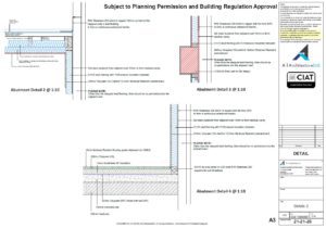Detail design details for single storey extension to house in Cheltenham