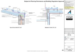 Detail design details for single storey extension to house in Cheltenham