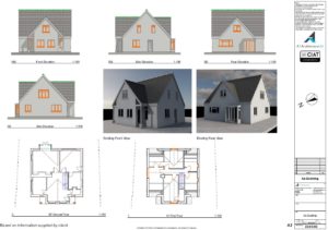 As existing for 2 storey extension to dwelling house
