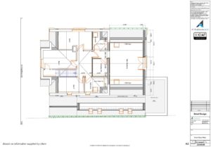 Detail design floor plan for 2 storey extension to dwelling house