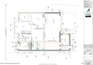 Detail design floor plan for 2 storey extension to dwelling house