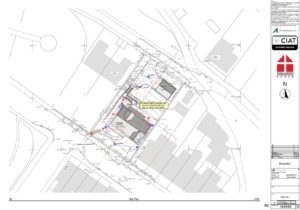 Site plan for a bespoke new build timber framed danwood two storey house in Wales