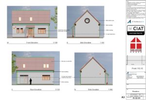 Scheme design elevations for Dan-Wood timber frame new build house