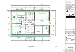 Scheme design floor plan for Dan-Wood timber frame new build house