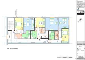 Scheme floor plan conversion from commercial to flats to a building in Gloucester