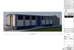 Survey 3d view of club house in Gloucester