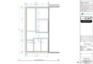 Foundation plan for club house extension in Gloucester