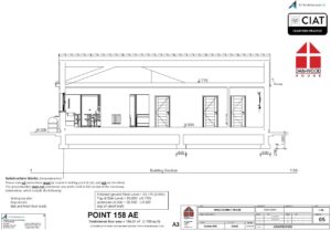 Detail design section for Dan-Wood timber frame new build house