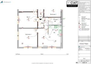 Detailed floor plans conversion from commercial to flats to a building in Gloucester