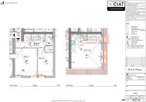 Detailed floor plans conversion from commercial to flats to a building in Gloucester