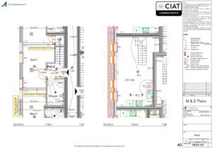 Detailed floor plans conversion from commercial to flats to a building in Gloucester