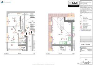 Detailed floor plans conversion from commercial to flats to a building in Gloucester