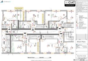 Detailed floor plans conversion from commercial to flats to a building in Gloucester