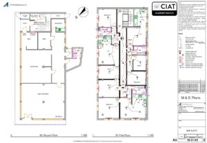 Detailed floor plans conversion from commercial to flats to a building in Gloucester
