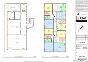 Scheme floor plans conversion from commercial to flats to a building in Gloucester