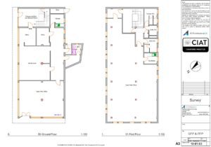 Survey plans conversion from commercial to flats to a building in Gloucester