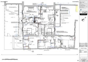 Detail design floor plans conversion from commercial to flats to a listed building in Gloucester