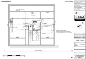 Detail design floor plans conversion from commercial to flats to a listed building in Gloucester