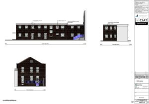 Scheme design elevations conversion from commercial to flats to a listed building