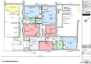 Scheme design floor plan conversion from commercial to flats to a listed building