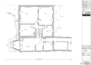 Survey floor plan conversion from commercial to flats to a listed building