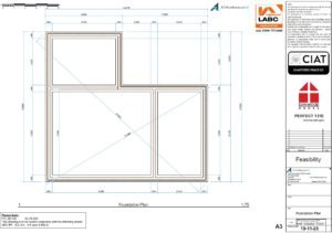 Scheme design foundation plan for Dan-Wood timber frame new build house
