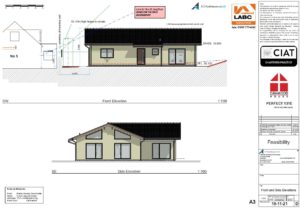 Scheme design elevations for Dan-Wood timber frame new build house