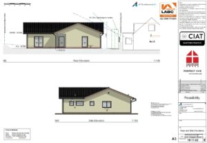 Scheme design elevations for Dan-Wood timber frame new build house