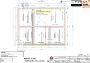 Detail design foundation plan for Dan-Wood timber frame new build house