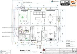 Detail design floor plan for Dan-Wood timber frame new build house