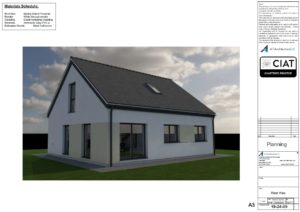 Scheme design rear view for Dan-Wood timber frame new build house
