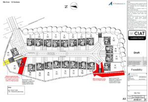Proposed site plan for housing development in Blackwood Wales