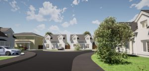 Proposed 3d site view for development in Blackwood Wales