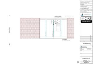 Survey 2nd floor plan of house in Gloucester