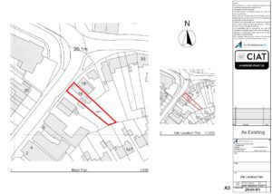 Location plan for single storey house extension in Gloucester