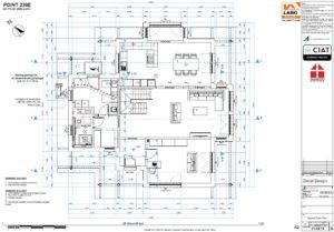 Detail design floor plan for Dan-Wood timber frame new build house in Wales