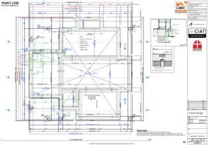 Detail design foundation plan for Dan-Wood timber frame new build house in Wales