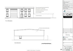 Survey elevations for factory extension in Gloucester