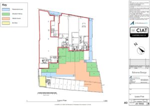 Scheme design lease plan from commercial to flat conversion in Stroud Gloucestershire