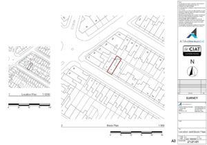 Location plan of site for house extension in Cheltenham Gloucester