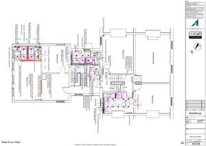 Detailed design floor plan to large listed house in Gloucester